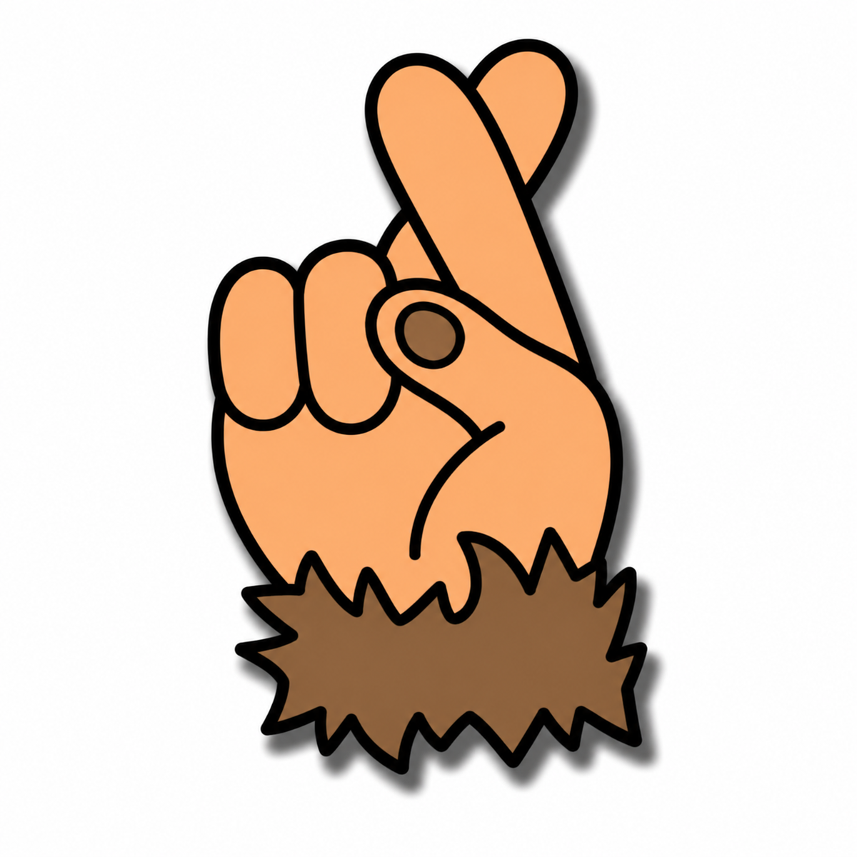 Fingers Crossed Emoji Pin