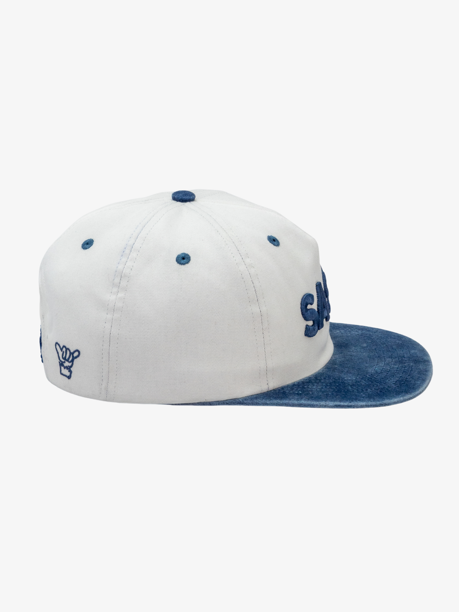 Sassy Unstructured Snapback Blue/White