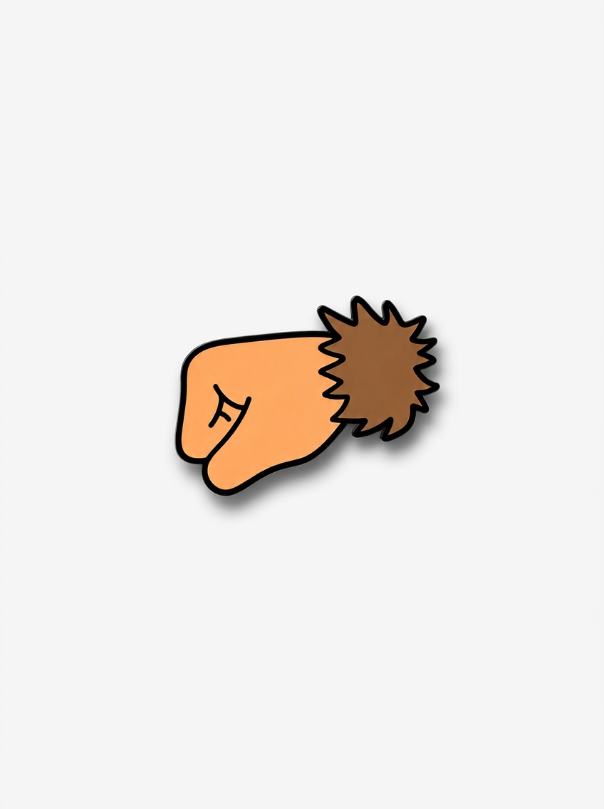Fist Pointing Left Emoji Pin