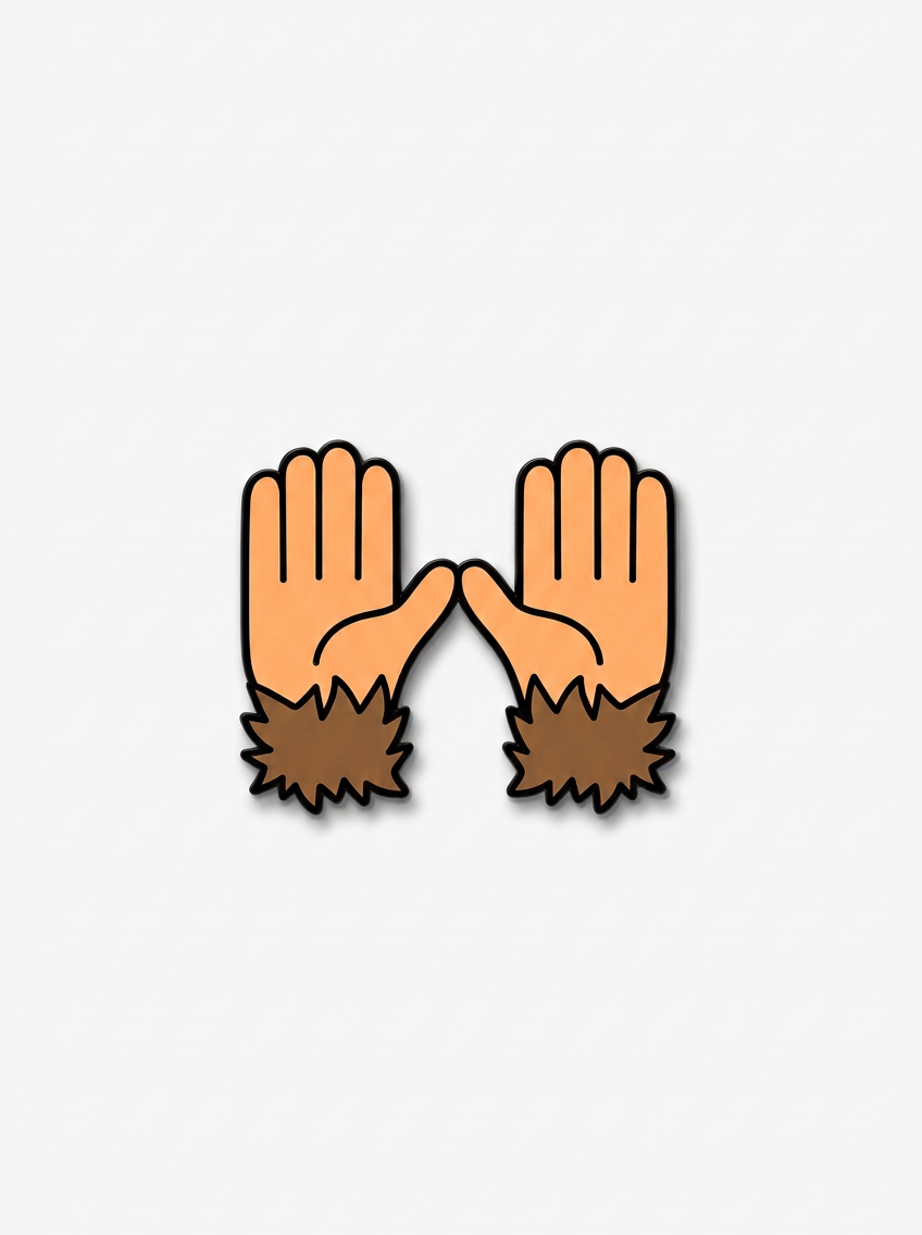 Hands Up Emoji Pin
