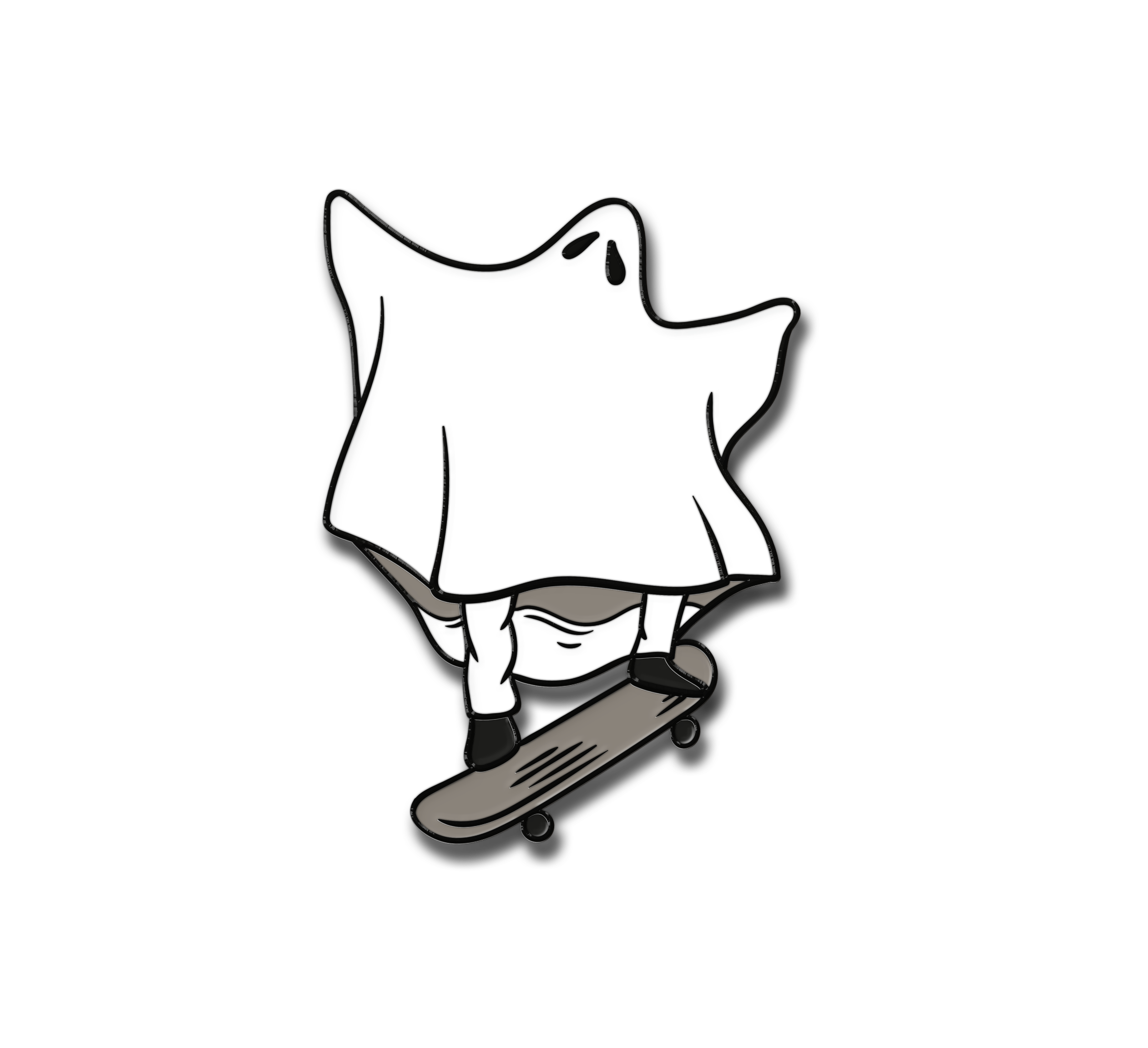Ghost Skater Pin