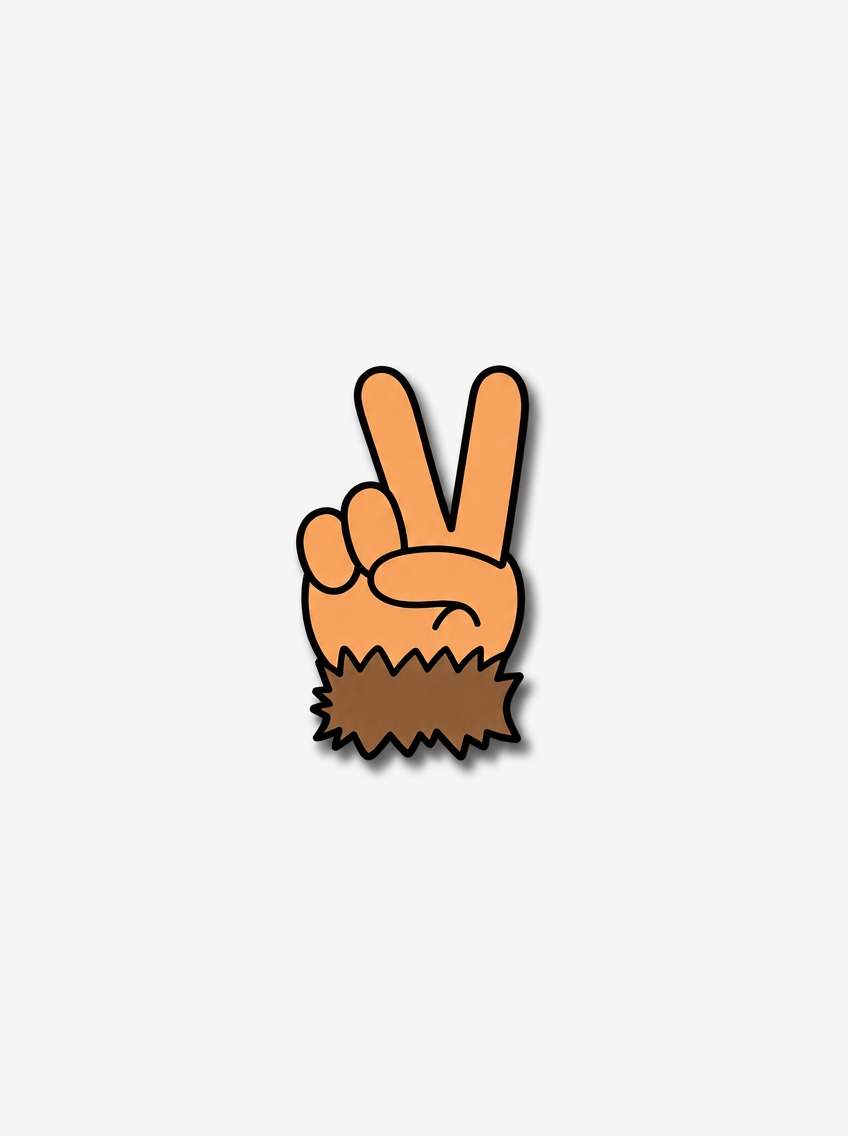 Peace Hand Emoji Pin