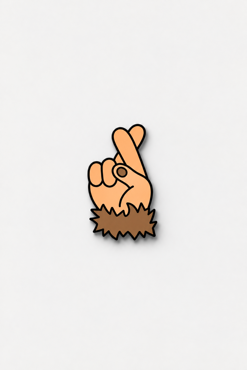 Fingers Crossed Emoji Pin